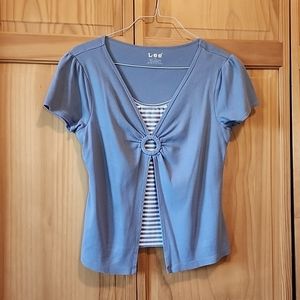 Women's layered short sleeve top